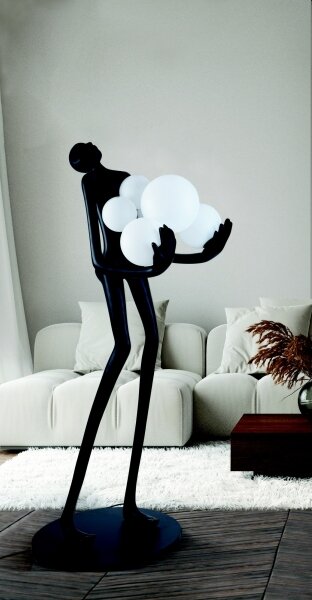 Azzardo AZ4985 - Lampada con piedistallo ATLAS 6xE14/50W/230V 180 cm resina