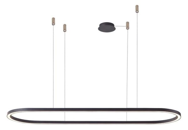Azzardo AZ5055 - Lampadario a sospensione con filo LED dimmerabile ELENA LED/50W/230V 120 cm nero