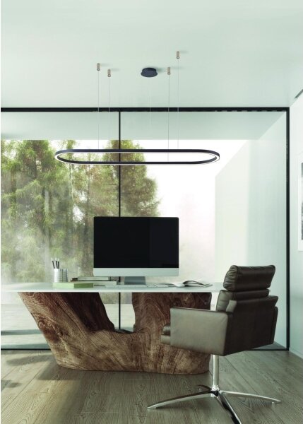 Azzardo AZ5057 - Lampadario a sospensione con filo LED dimmerabile ELENA LED/60W/230V 150 cm nero
