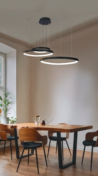 Azzardo AZ5027 - Lampadario LED a sospensione con filo AMANDA LED/150W/230V nero