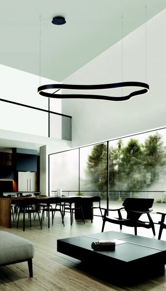 Azzardo AZ5093 - Lampadario a sospensione con filo LED dimmerabile MIRABELLA LED/60W/230V nero