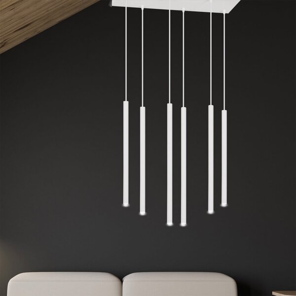 Lampadario a sospensione SELTER 6 WHITE Colore del corpo Bianco