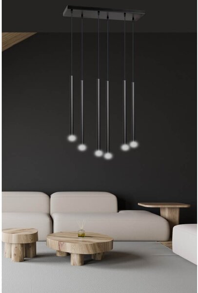 Lampadario a sospensione SELTER 6 BLACK Colore del corpo Nero