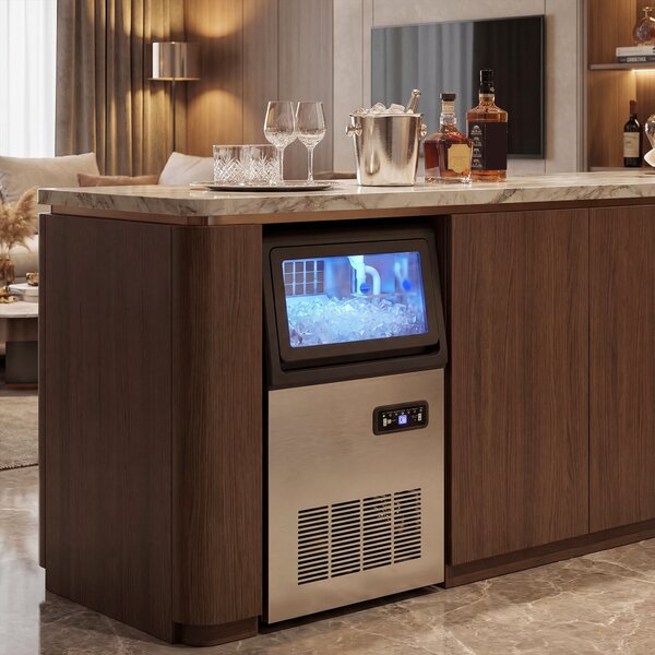 HOMCOM Macchina ghiaccio 45 kg/24h in acciaio inox, Argento | Aosom Italy