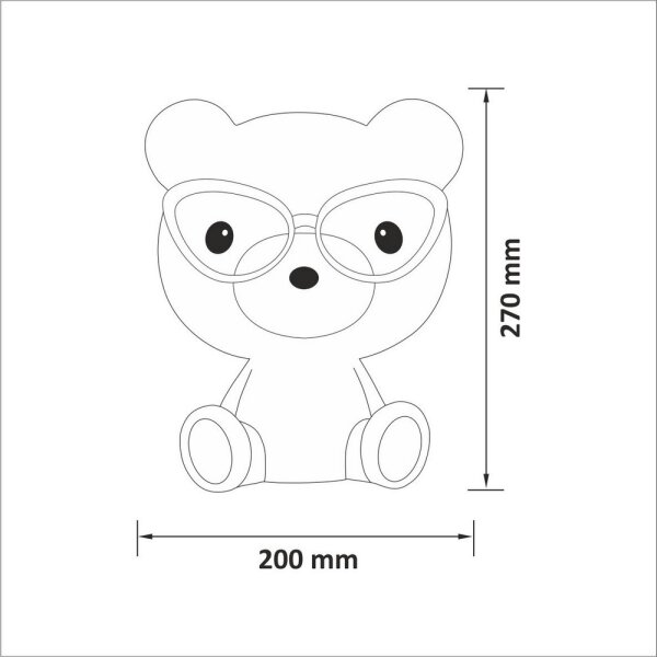 Lampada LED notturna per bambini dimmerabile LED/2,5W orso blu