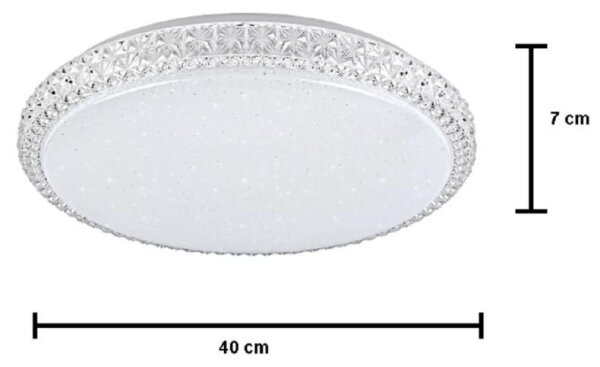 Lampada da soffitto LED dimmerabile IRINA LED/48W/230V con telecomando