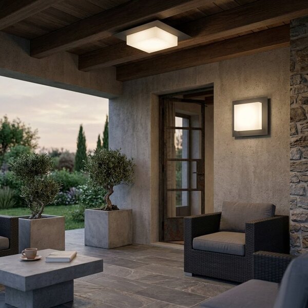 Plafoniera moderno top light miami plus q gx53 led ip54 alluminio policarbonato - Top Light