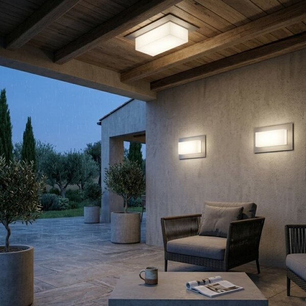 Plafoniera moderno top light miami plus r gx53 led ip54 alluminio policarbonato - Top Light