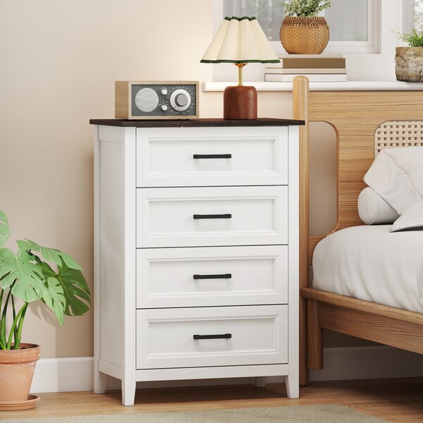 HOMCOM Comò stretto e alto con piano effetto legno, 60x35x87 cm, Bianco | Aosom Italy