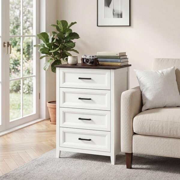 HOMCOM Comò stretto e alto con piano effetto legno, 60x35x87 cm, Bianco | Aosom Italy
