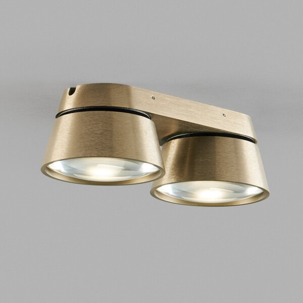 Plafoniera LIGHT-POINT, Vantage 2, dimmerabile, Dorato / Ottone, Soggiorno, Alluminio, Design