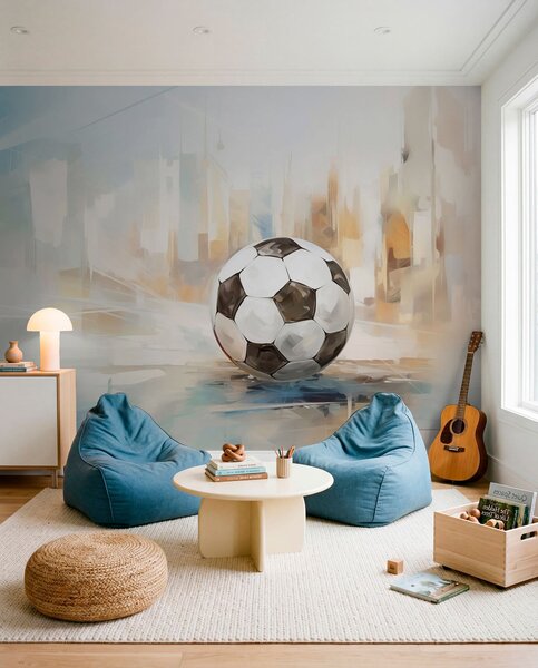 Carta da parati Pallone da calcio, Carta da parati lastrazione, w05102 : Uwalls.it