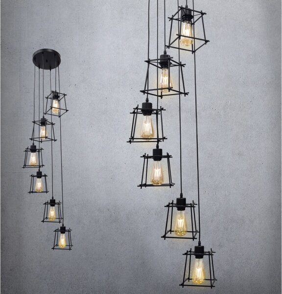 Lampadario a sospensione con filo RYGA 6xE27/20W/230V
