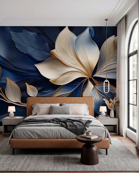 Carta da parati Armonia blu, Carta da parati Buffer, w05012 : Uwalls.it