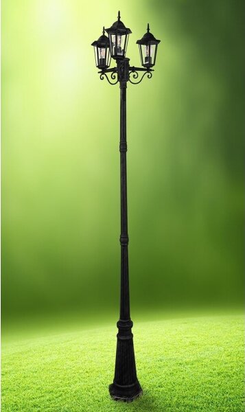 Lampada da esterno 3xE27/20W/230V IP43 2,58 m nero