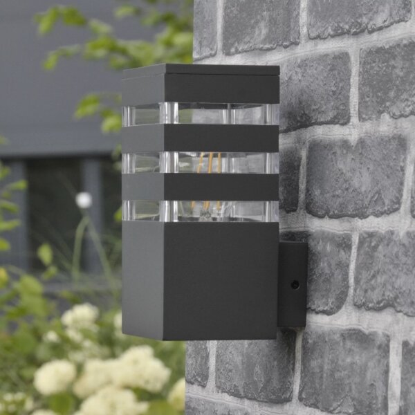 Lampada da parete esterna TEKSAS 1xE27/12W/230V IP44 antracite