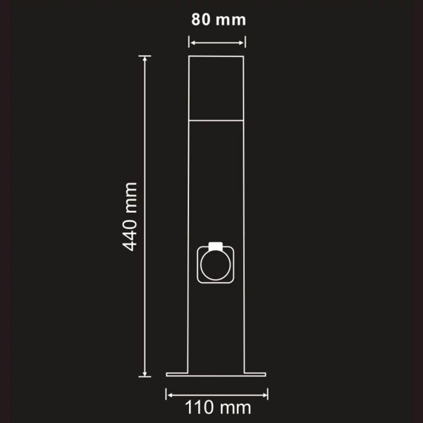 Lampada da esterno con presa DALLAS 1xE27/12W/230V IP44 antracite