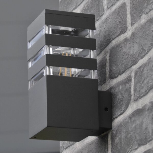 Lampada da parete esterna TEKSAS 1xE27/12W/230V IP44 antracite