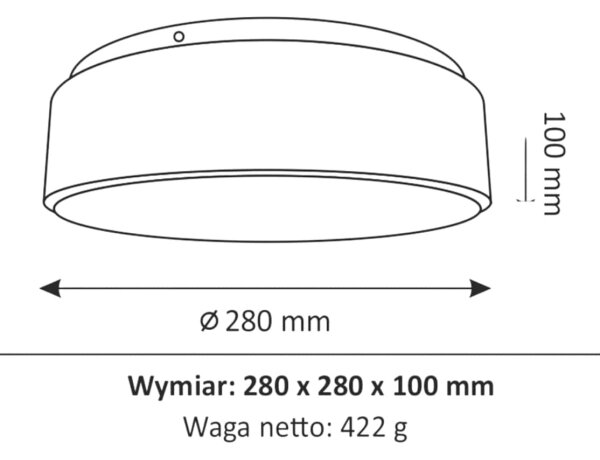Plafoniera LED per bagno RENE LED/15W/230V IP44 nera