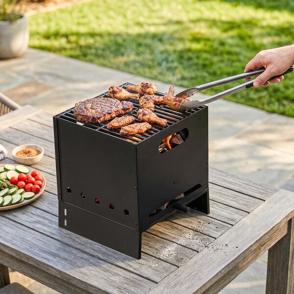 Outsunny Forno a legna per pizza 3-in-1 da esterno, 2 livelli con pietra per pizza, maniglie, pala | Aosom Italy
