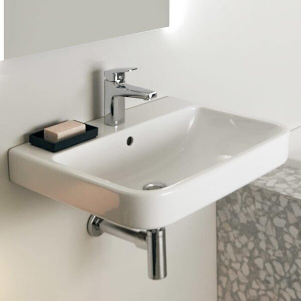 Lavamano i.life B con troppopieno 1 foro per rubinetto 450x380x180 mm bianco 450 x 380 x 180 mm bianco
