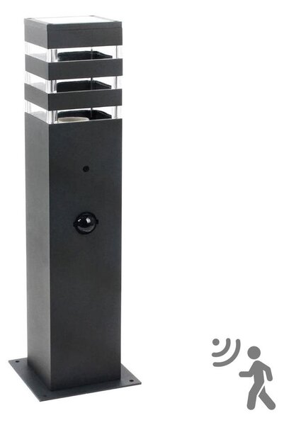 Lampada esterna TEKSAS 1xE27/12W/230V IP44 44 cm antracite con sensore