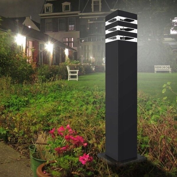 Lampada esterna TEKSAS 1xE27/12W/230V IP44 44 cm antracite con sensore