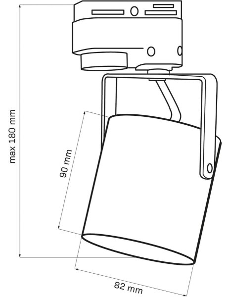 Faretto per sistema a binario MINOR 1xGU10/10W/230V nero