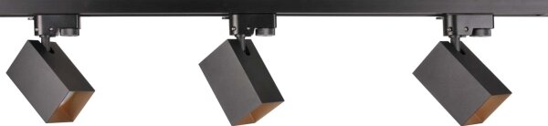 Faretto per sistema a binario SQUARE 3xGU10/10W/230V + 1 m rotaia sistema