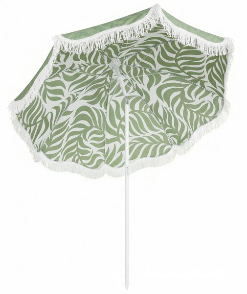 Outsunny Ombrellone spiaggia Ø180 cm con inclinazione e borsa, Verde | Aosom Italy