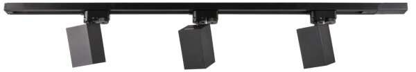 Faretto per sistema a binario SQUARE 3xGU10/10W/230V + 1 m rotaia sistema