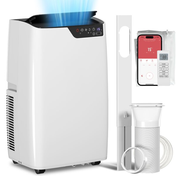 HOMCOM Climatizzatore portatile 12000 BTU con WiFi e modalità sleep | Aosom Italy
