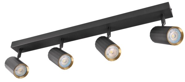 Faretto NICEA 4xGU10/10W/230V nero