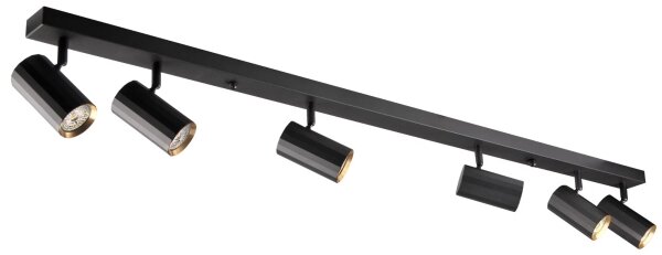 Faretto NICEA 6xGU10/10W/230V nero