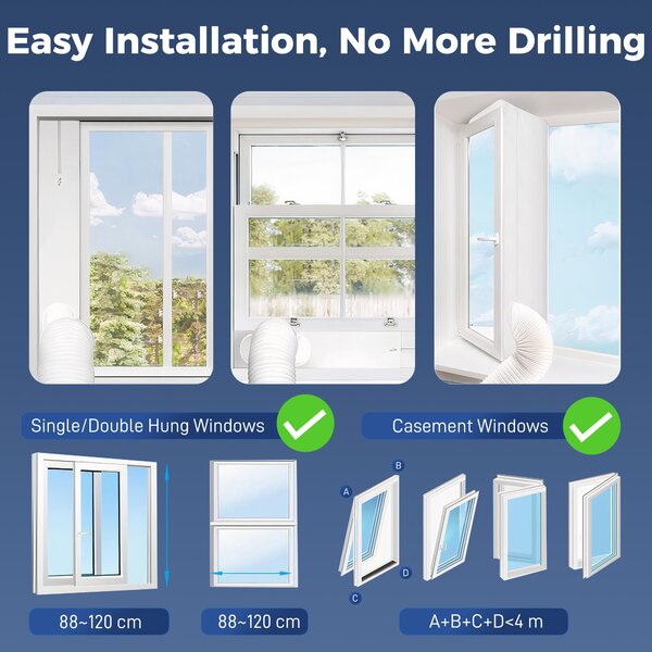 HOMCOM Climatizzatore portatile 12000 BTU con WiFi e modalità sleep | Aosom Italy