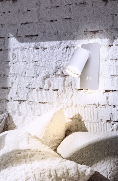 Luce Spot da parete a LED PARIGI 1xGU10/10W/230V + LED/6W/230V bianco