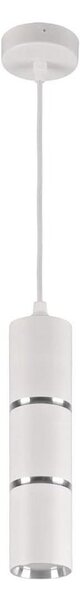 Lampadario a sospensione con filo BAMBOO 1xGU10/10W/230V bianco