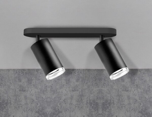 Luce Spot da bagno TURYN 2xGU10/10W/230V IP44 nero