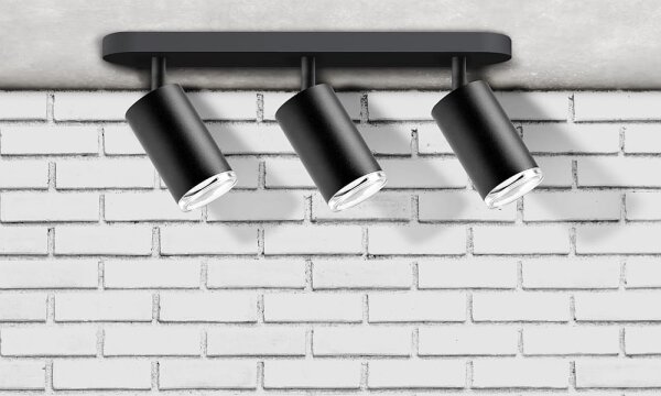 Luce Spot da bagno TURYN 3xGU10/10W/230V IP44 nero
