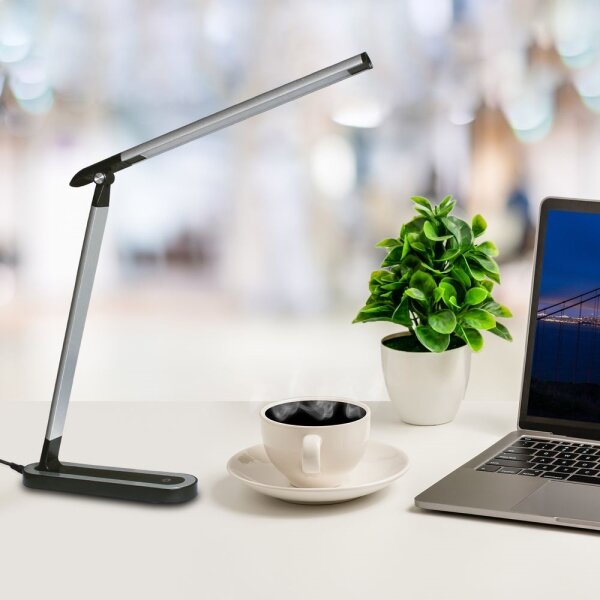 Lampada da tavolo LED dimmerabile con funzione Touch MADERA LED/7W/230V nero