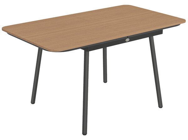 Outsunny Tavolo giardino 6 persone con piano WPC e piedini regolabili, 140x80 cm, Teak | Aosom Italy