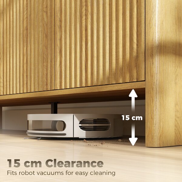 HOMCOM Buffet soggiorno con 4 ante scanalate e ripiano regolabile, 147x40x77 cm, Rovere | Aosom Italy
