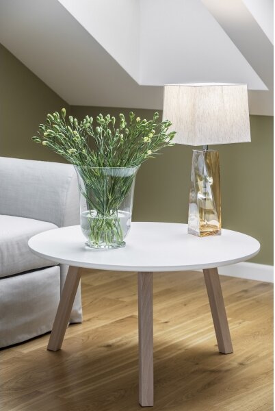 Argon 3840 - Lampada da tavolo LILLE 1xE27/15W/230V bianco
