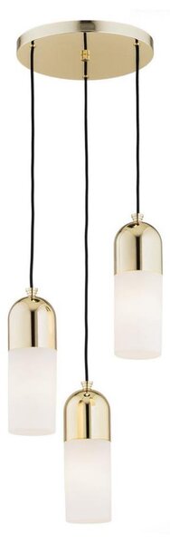Argon 1466 - Lampadario a sospensione con filo BURGOS 3xE27/15W/230V ottone