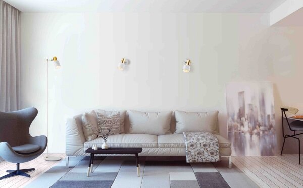 Argon 4258 - Lampada da terra DORIA 1xE27/15W/230V bianco/ottone