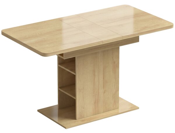 HOMCOM Tavolo pranzo allungabile 110-130 cm per 4-6 persone, Legno naturale | Aosom Italy