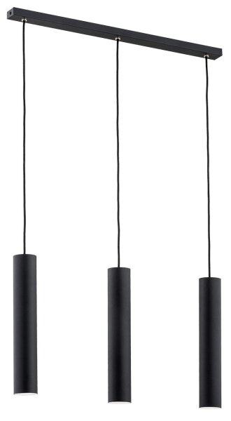 Argon 6112 - Lampadario su filo GOMERA 3xGU10/5W/230V nero