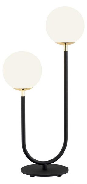 Argon 7072 - Lampada da tavolo FERRONE 2xE14/7W/230V nero/bianco/oro