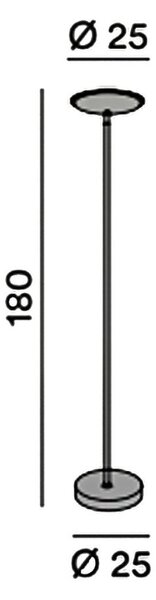 Piantana moderna led perenz febe 6442 b lc led 3000k 1400lm orientabile - Perenz