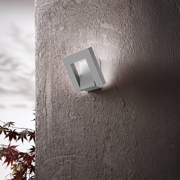 Applique esterno orientabile perenz leva 8329 gc ct ip54 led cct grigio cemento - Perenz